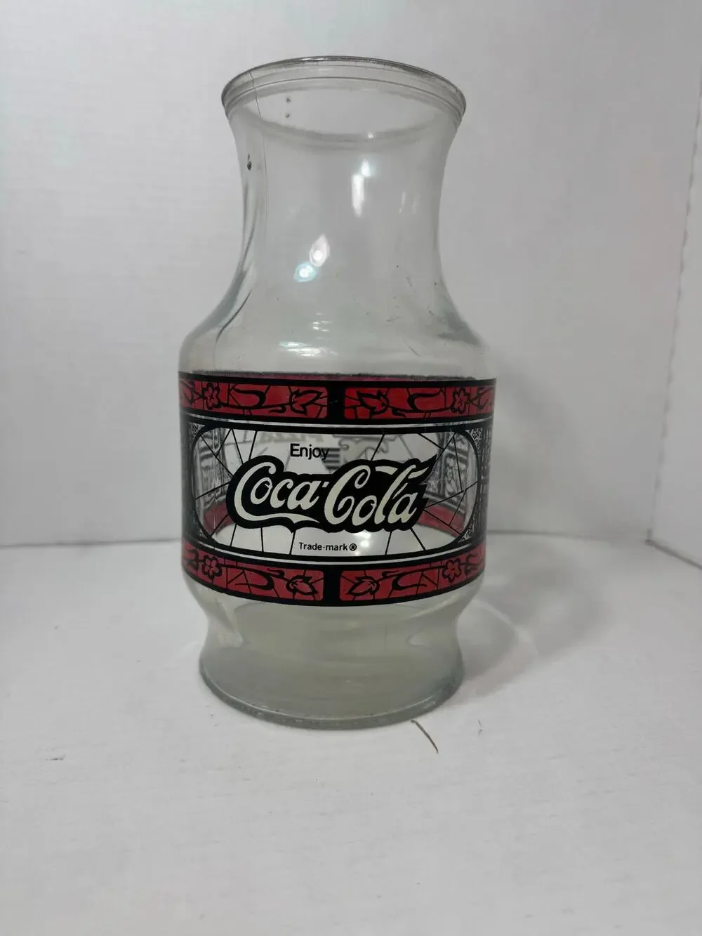 Coca-Cola Godfather's Pizza Glass Pitcher Vintage